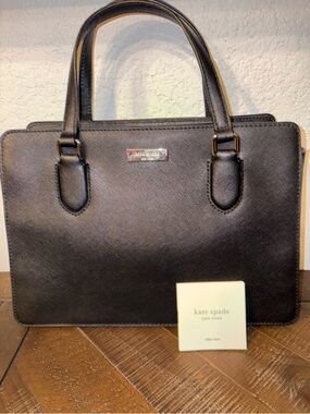 Kate Spade New York Black Saffiano Leather Small Satchel Top Handle Bag